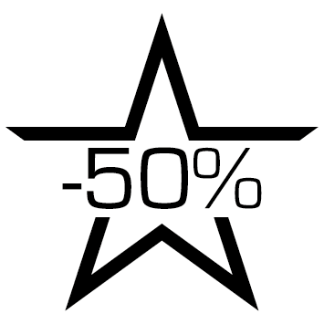 Sticker étoile soldes -50%
